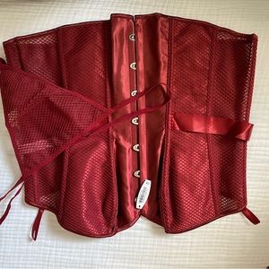 Adore Me, red corset 1x.